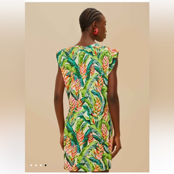 New Farm Rio Tropical Leaf Print Dress - Picture 2 of 11
